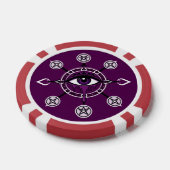 Klassieke speelkaarten horror poker chips (Enkel)