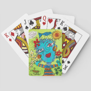Klassieke speelkaarten met Art "Flower Child"