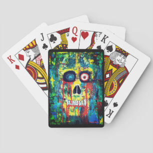 Klassieke speelkaarten met Art Skull