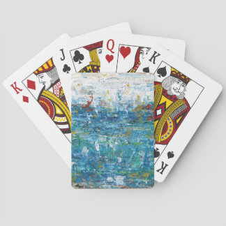 Klassieke speelkaarten met mixed media kunst