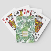 Klassieke speelkaarten met palmbladeren (Achterkant)