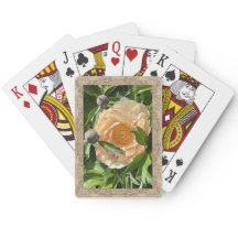 Klassieke speelkaarten met perzikenpony