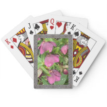 Klassieke speelkaarten met roze helleboraten