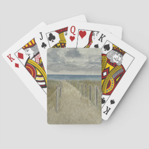 Klassieke speelkaarten met strandthema