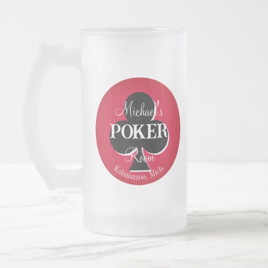 Klassieke Speelkaarten Poker Room Club Matglas Bierpul (Links)