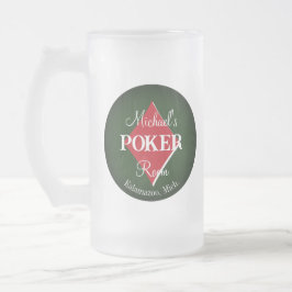 Klassieke Speelkaarten Poker Room Diamant Matglas Bierpul