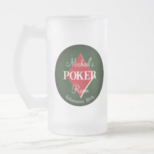 Klassieke Speelkaarten Poker Room Diamant Matglas Bierpul