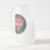 Klassieke Speelkaarten Poker Room Hart Matglas Bierpul (Voorkant links)