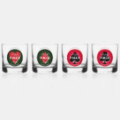 Klassieke Speelkaarten Poker Room Whisky Glas (Voorkant)
