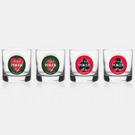 Klassieke Speelkaarten Poker Room Whisky Glas