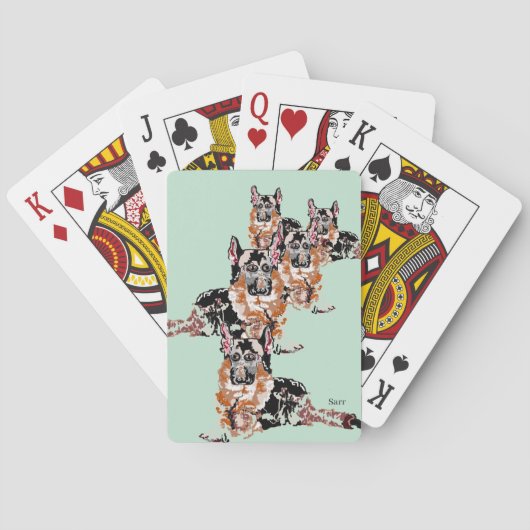 Klassieke speelkaartjes Duitse herder Pokerkaarten (Achterkant)