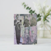 Klassieke spelshow koppel mixed media collage briefkaart (Staand voorkant)