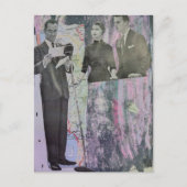Klassieke spelshow koppel mixed media collage briefkaart (Voorkant)
