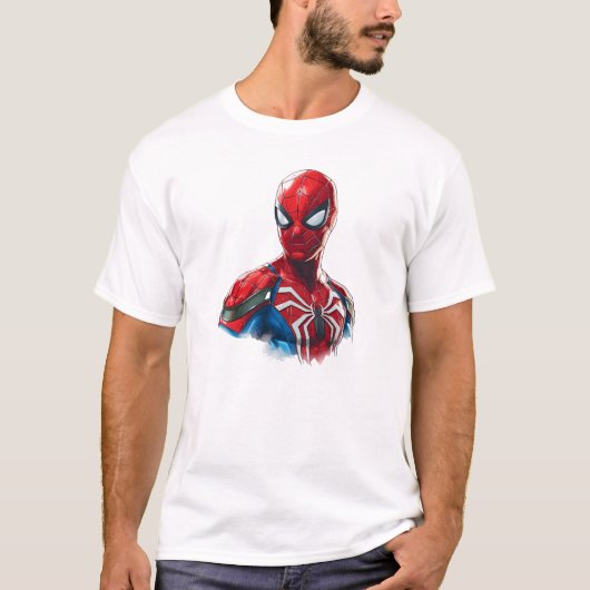 Klassieke Spider-man Kunstwerk Illustratie T-shirt (Voorkant)