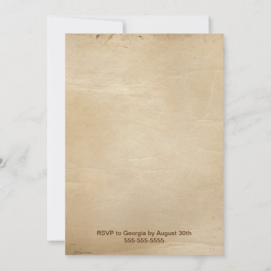 Klassieke Spier Auto Eenvoudige Vijftig Verjaardag Kaart (Achterkant)