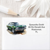 Klassieke Spier Auto Party Etiket (Insitu)