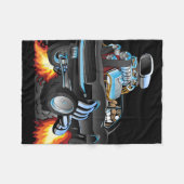 Klassieke spierauto die een Wielie beslaat Fleece Deken (Voorkant (Horizontaal))