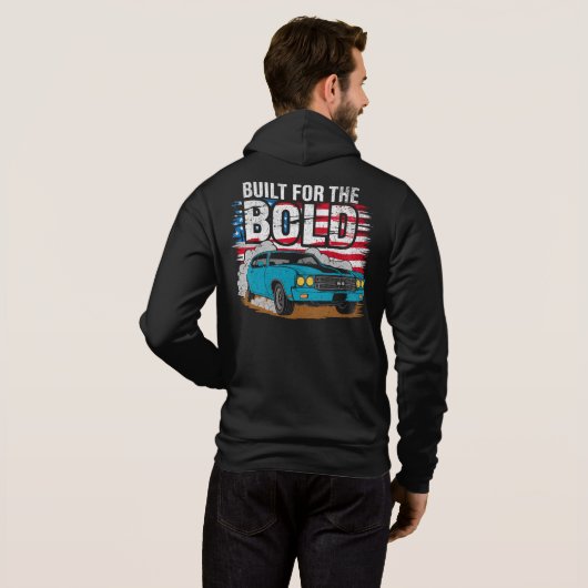 Klassieke spierauto hoodie (Achterkant volledig)