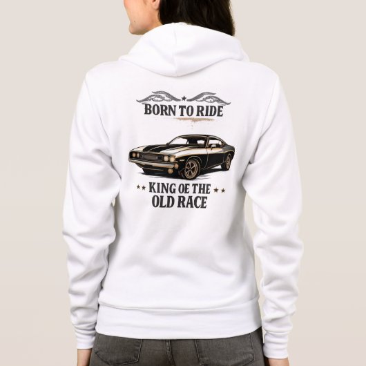 Klassieke Spierauto Ritssluiting Hoodie (Achterkant)