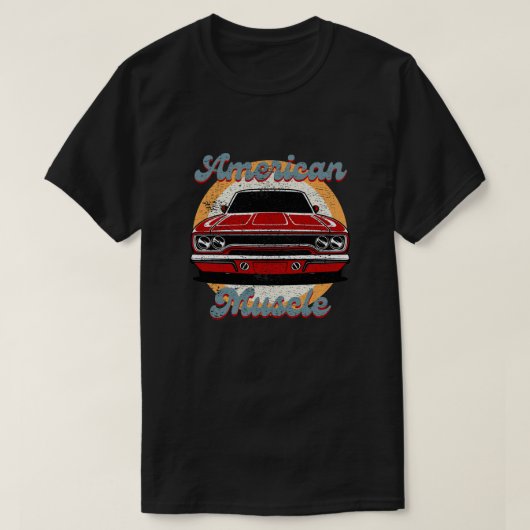 Klassieke spierauto uit het verleden t-shirt (Design voorkant)