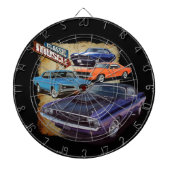 Klassieke spierauto's dartbord (Voorkant)