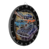 Klassieke spierauto's dartbord (Voorkant Links)