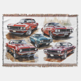 Klassieke spierwagen deken