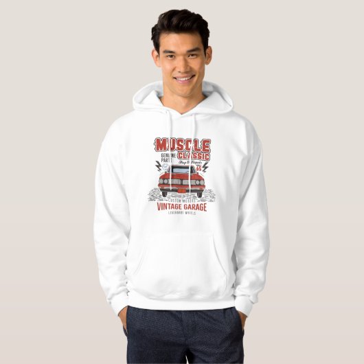 Klassieke spierwagen hoodie (Voorkant volledig)