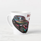 Klassieke spierwagen latte mok (Linkerhoek)