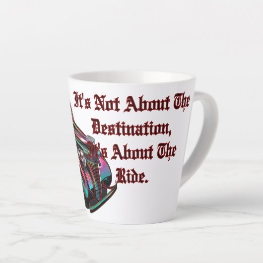 Klassieke spierwagen latte mok (Rechterhoek)