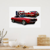 klassieke spierwagen poster (Keuken)