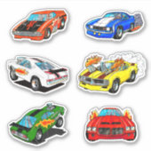 klassieke spierwagen sticker (Voorkant)