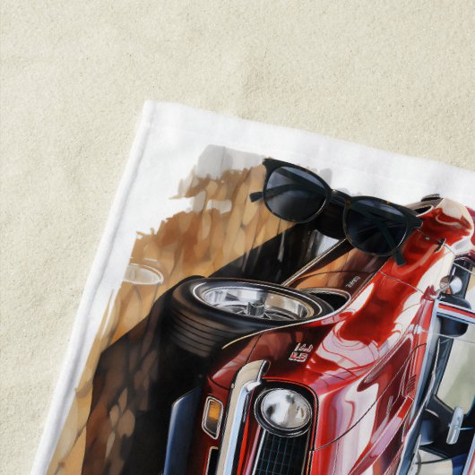 Klassieke spierwagen strandlaken (In situ)