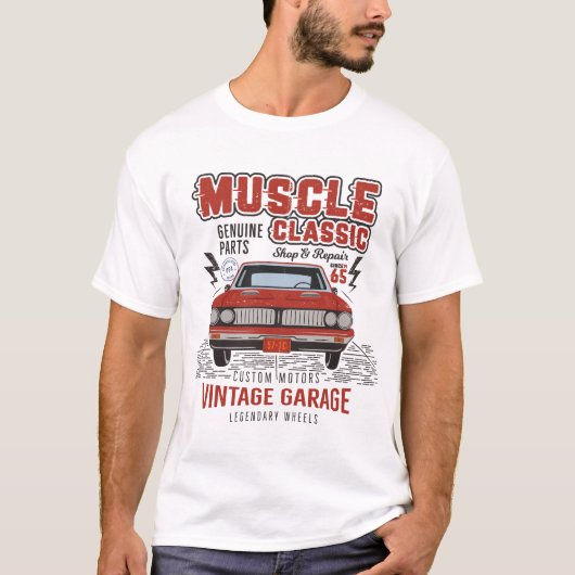 Klassieke spierwagen t-shirt (Voorkant)