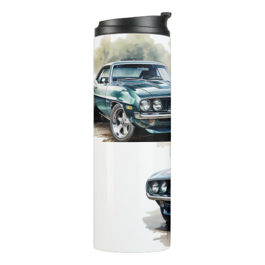 Klassieke spierwagen thermosbeker (Gedraaid links)