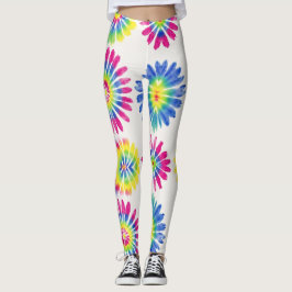 Klassieke Spiral Tie Dye effect Naadloos Patroon Leggings