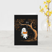 Klassieke spookswing leesboek slingerende Hallowee Kaart (Gele Bloem)