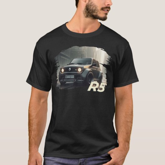 Klassieke Sport Auto t Shirt Renault R5 (Voorkant)