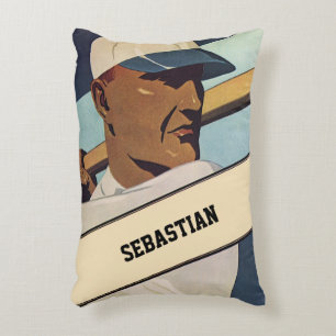 Klassieke sport honkbal slagman, gestileerde kunst accent kussen