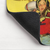 Klassieke sport, jongen als toekomstige quarterbac muismat (Hoek)