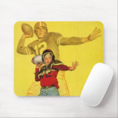 Klassieke sport, jongen als toekomstige quarterbac muismat (Met muis)