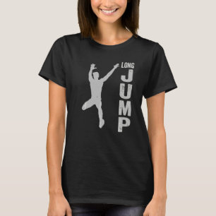 Klassieke Sport Lange Sprong Lange Sprong Man Sil T-shirt