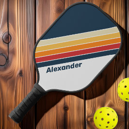 Klassieke Sport Vervagende Regenboog Strepen met N Pickleball Paddle
