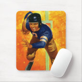 Klassieke Sport Voetbal Speler Quarterback Rennend Muismat (Met muis)