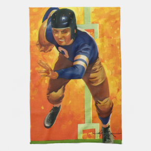 Klassieke sport voetbalspeler quarterback hardlope theedoek