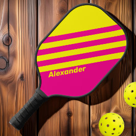 Klassieke Sport Zon Gebleekte Strepen met Naam Pickleball Paddle