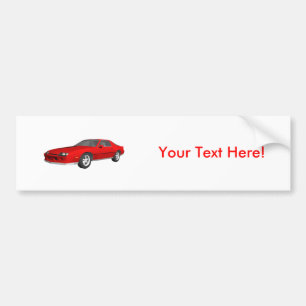 Klassieke sportauto: 3D-model: Bumpersticker