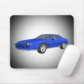 Klassieke sportauto: 3D-model: Custom Mousepad Muismat (Met muis)