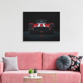 Klassieke sportauto canvas afdruk