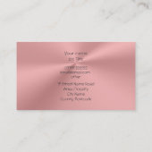 Klassieke Sportauto op Roos Roze metallisch effect Visitekaartje (Achterkant)